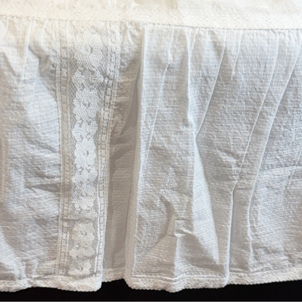 🆕 Avec Les Filles White 🤍Tiered Lace Maxi Skirt L 💖Boho Luxe Cottage 💝NWT - Picture 13 of 16